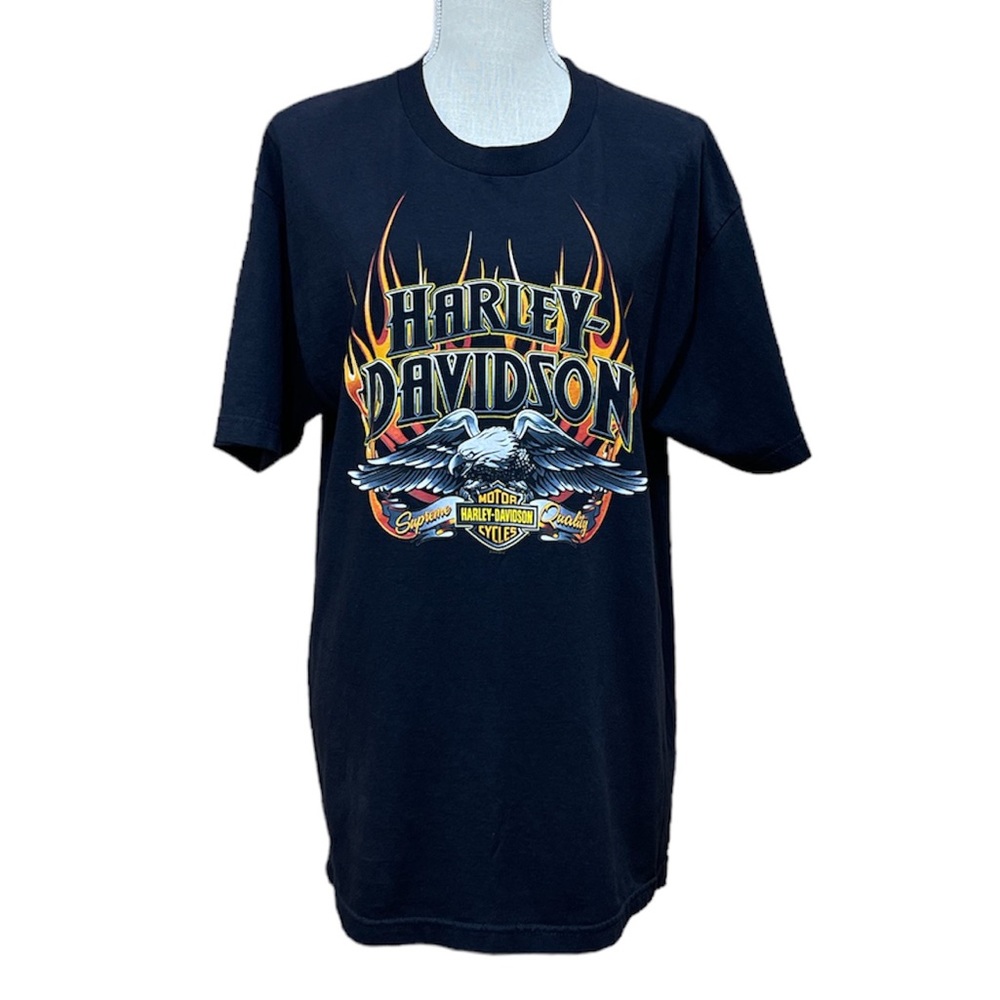HARLEY-DAVIDSON Men’s 30th Anniversary Black Short Sleeve Graphic Tee Shirt Sz L